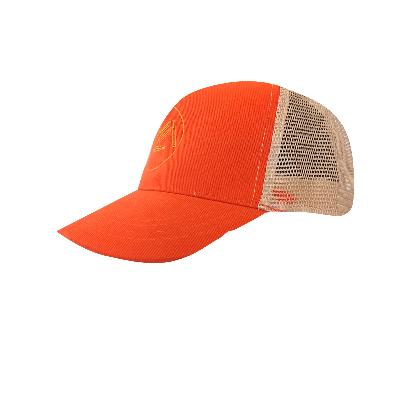 Casquette Trucker rustique orange beige