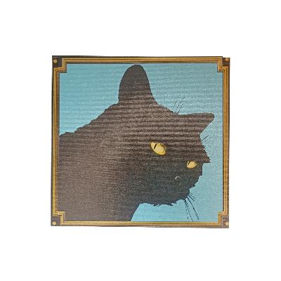 Boite d’allumettes - Chat turquoise