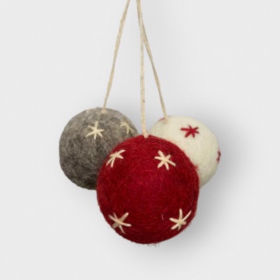 Boules de Noel brodés 